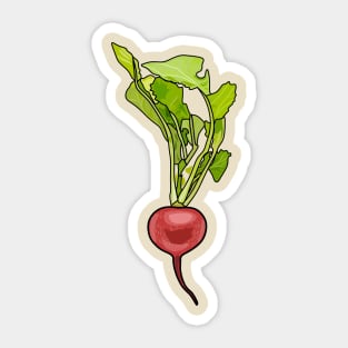 Radish cartoon illustration Sticker